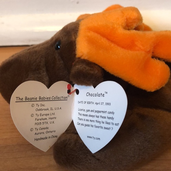 Ty Beanie Baby Chocolate Retired stamped error tags - Picture 3 of 6